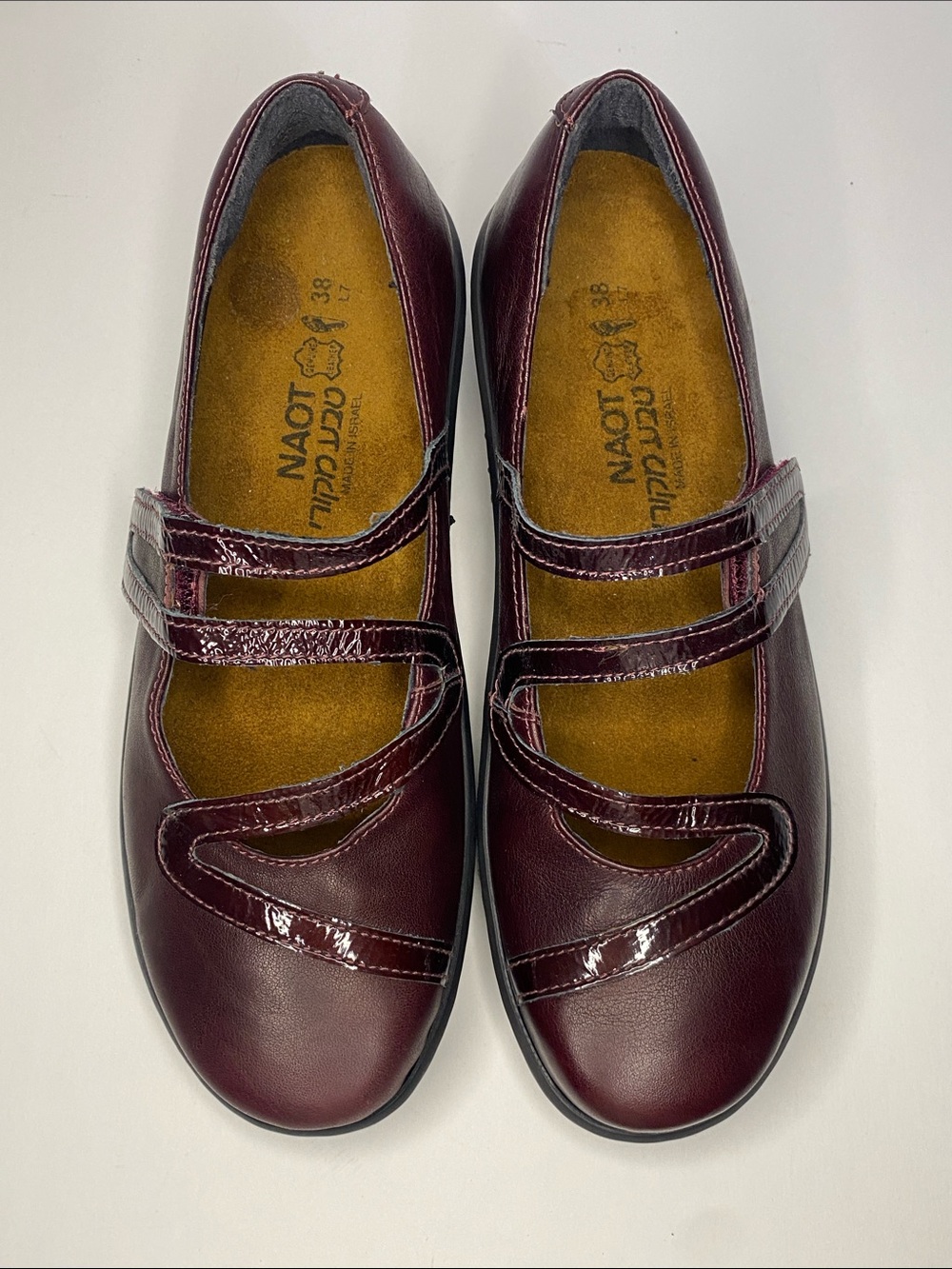 Naot Kirei Mary Jane Leather Comfort Shoes Burgundy EU 38 US 7 - Picture 6 of 14